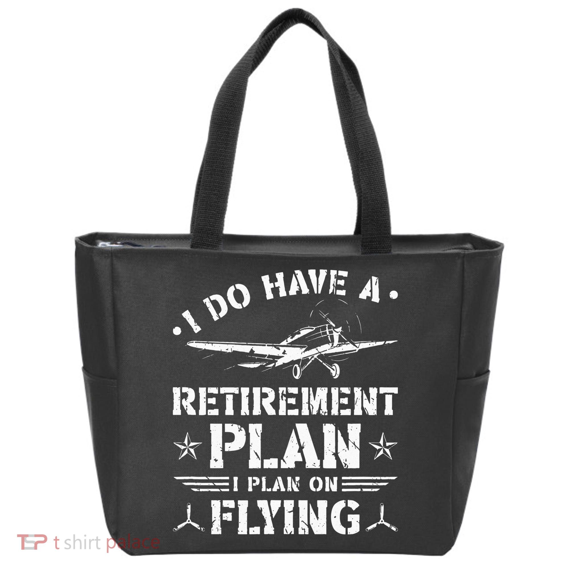 Retirement Plan Flying Airplane Tote Bag