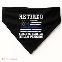 Retired Policeman Funny Sheriff Retirement Gift Police USA-Made Doggie Bandana thumb 0