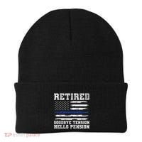 Retired Policeman Funny Sheriff Retirement Gift Police Beanie thumb 0