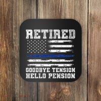 Retired Policeman Funny Sheriff Retirement Gift Police Coaster thumb 0