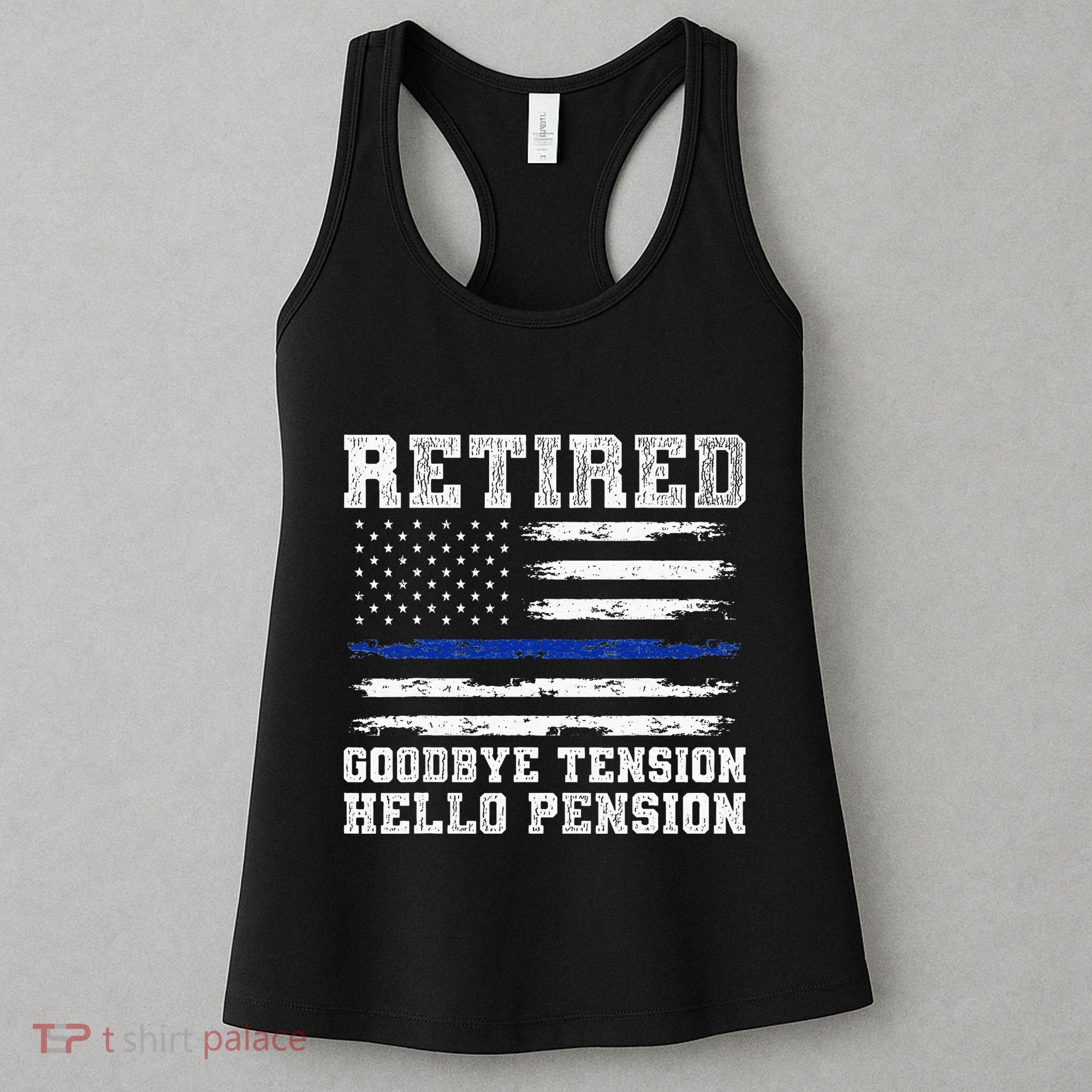 Retired Policeman Funny Sheriff Retirement Gift Police Women's Tank Top