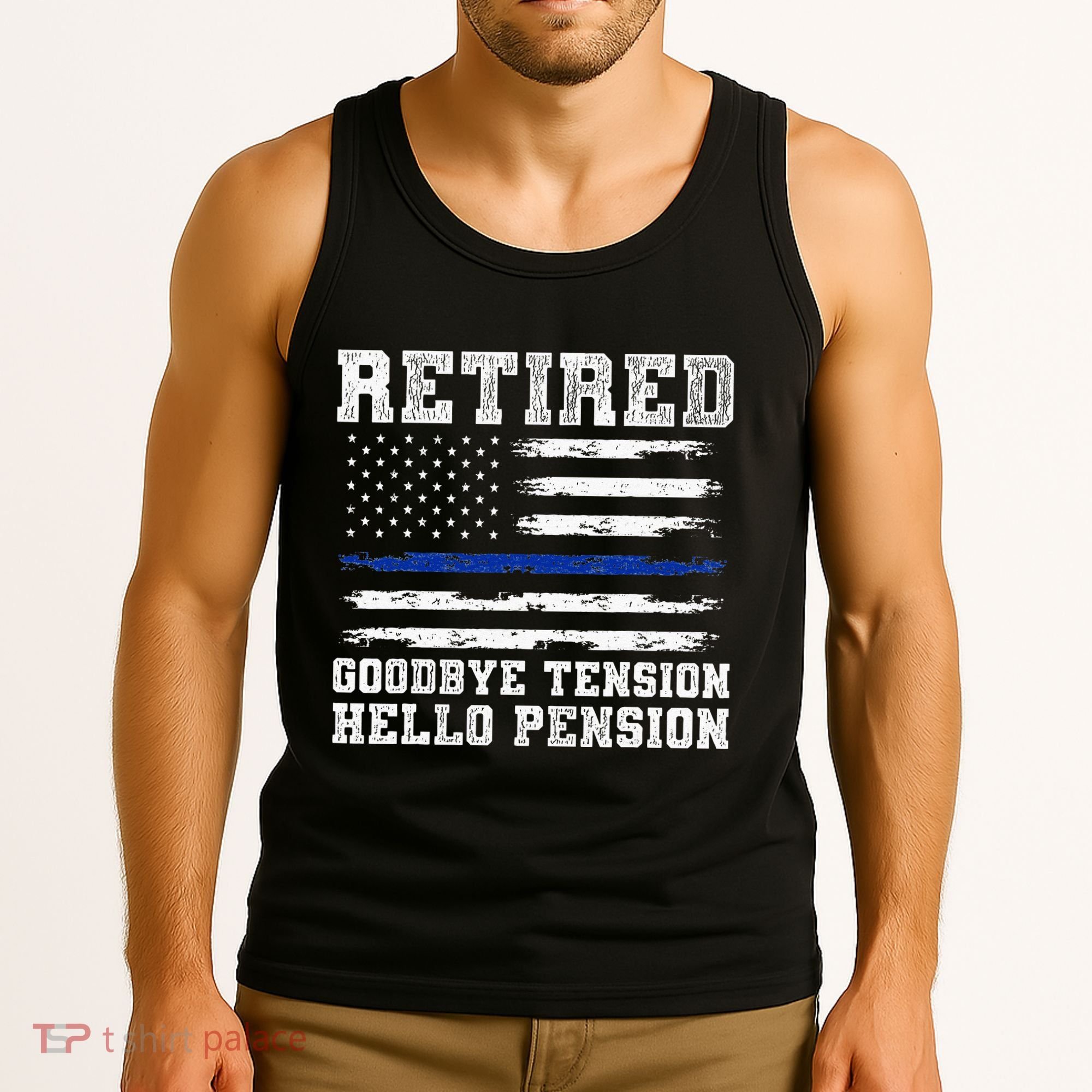 Retired Policeman Funny Sheriff Retirement Gift Police Tank Top