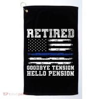 Retired Policeman Funny Sheriff Retirement Gift Police Golf Towel thumb 0