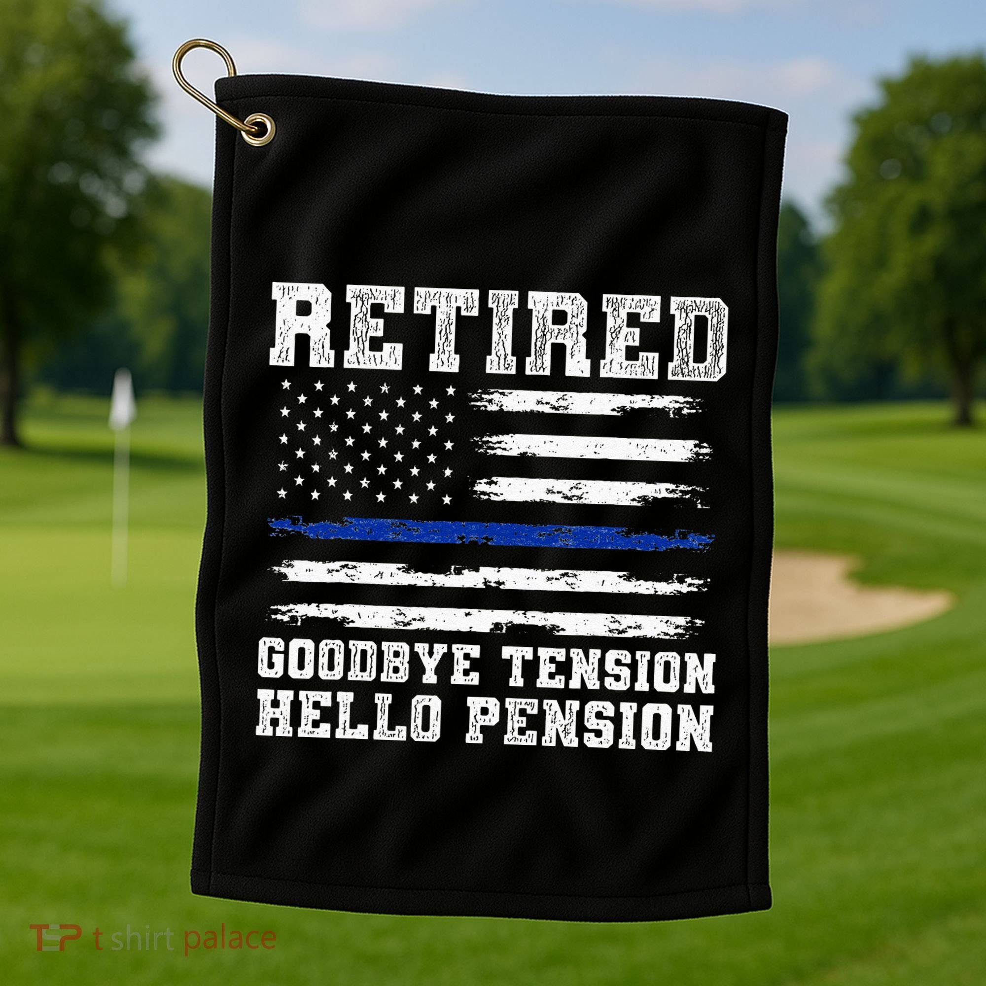 Retired Policeman Funny Sheriff Retirement Gift Police Golf Towel