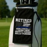 Retired Policeman Funny Sheriff Retirement Gift Police Golf Towel thumb 2