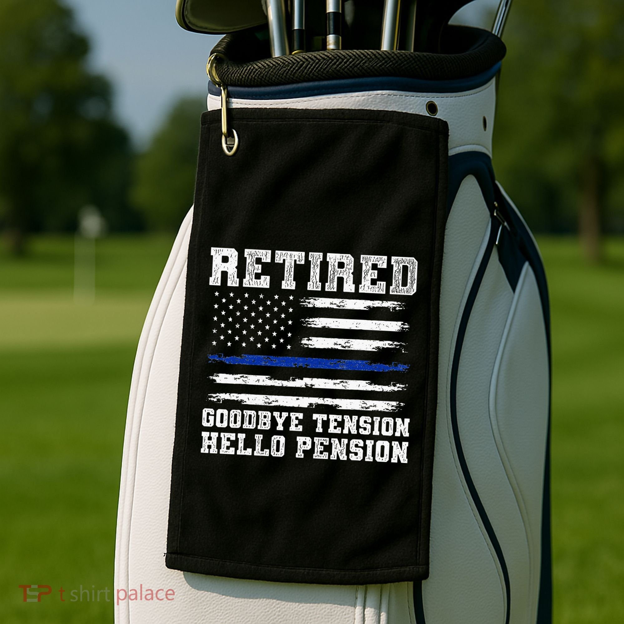 Retired Policeman Funny Sheriff Retirement Gift Police Golf Towel