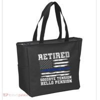 Retired Policeman Funny Sheriff Retirement Gift Police Tote Bag thumb 2