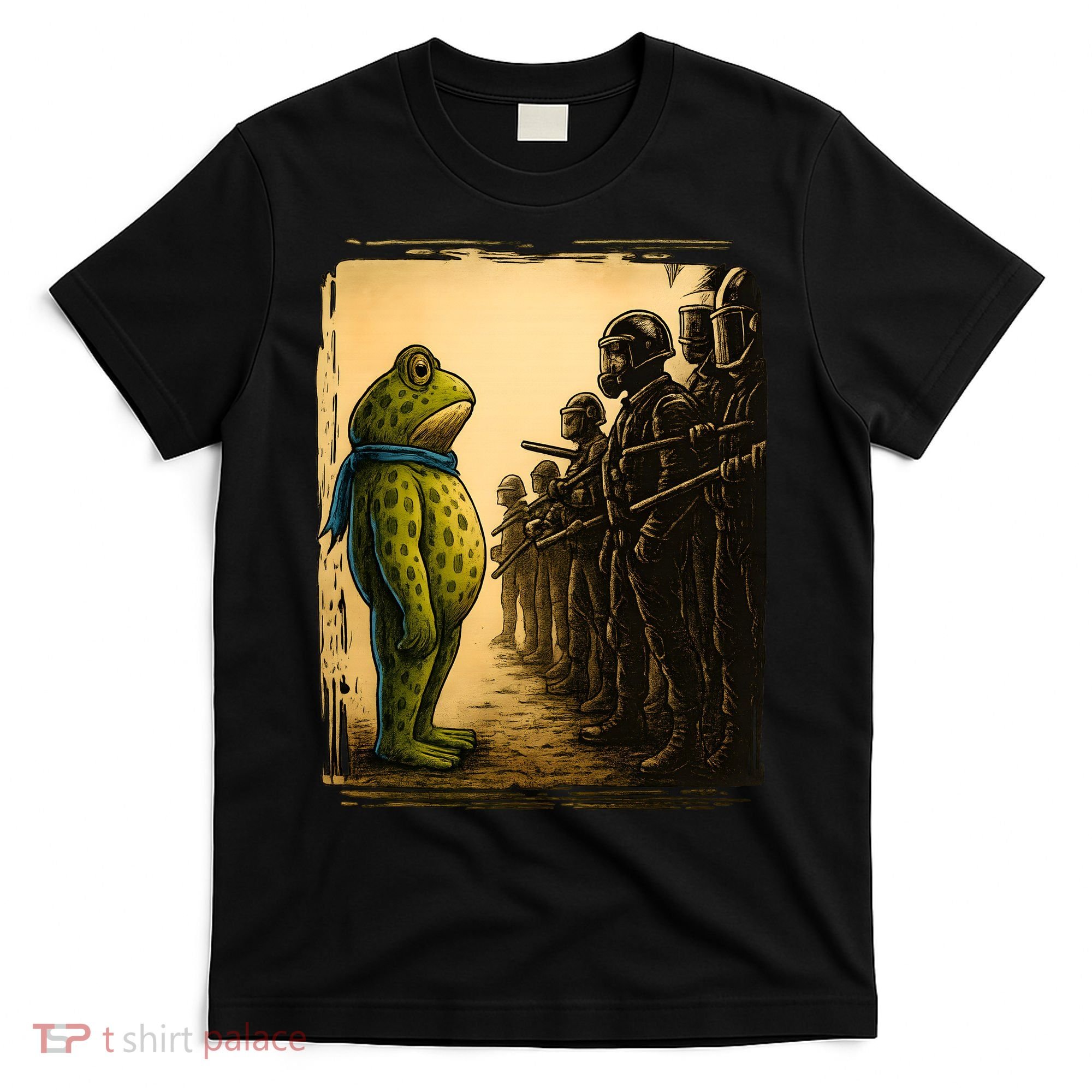 Retro Portland Frog Vintage Protester T-Shirt