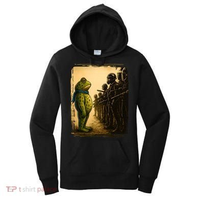 Retro Portland Frog Vintage Protester Women's Hoodie