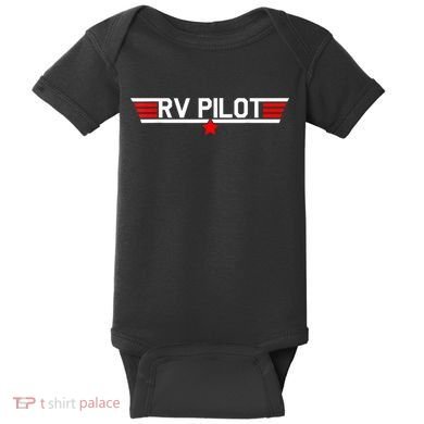 RV Pilot Funny Camper Motorhome Travel Camping Matching Gift Baby Bodysuit