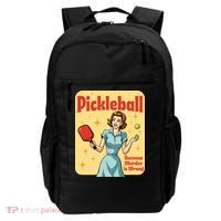 Retro Pickleball Funny Because Murder Is Wrong Backpack thumb 0