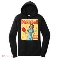 Retro Pickleball Funny Because Murder Is Wrong Women's Hoodie thumb 0