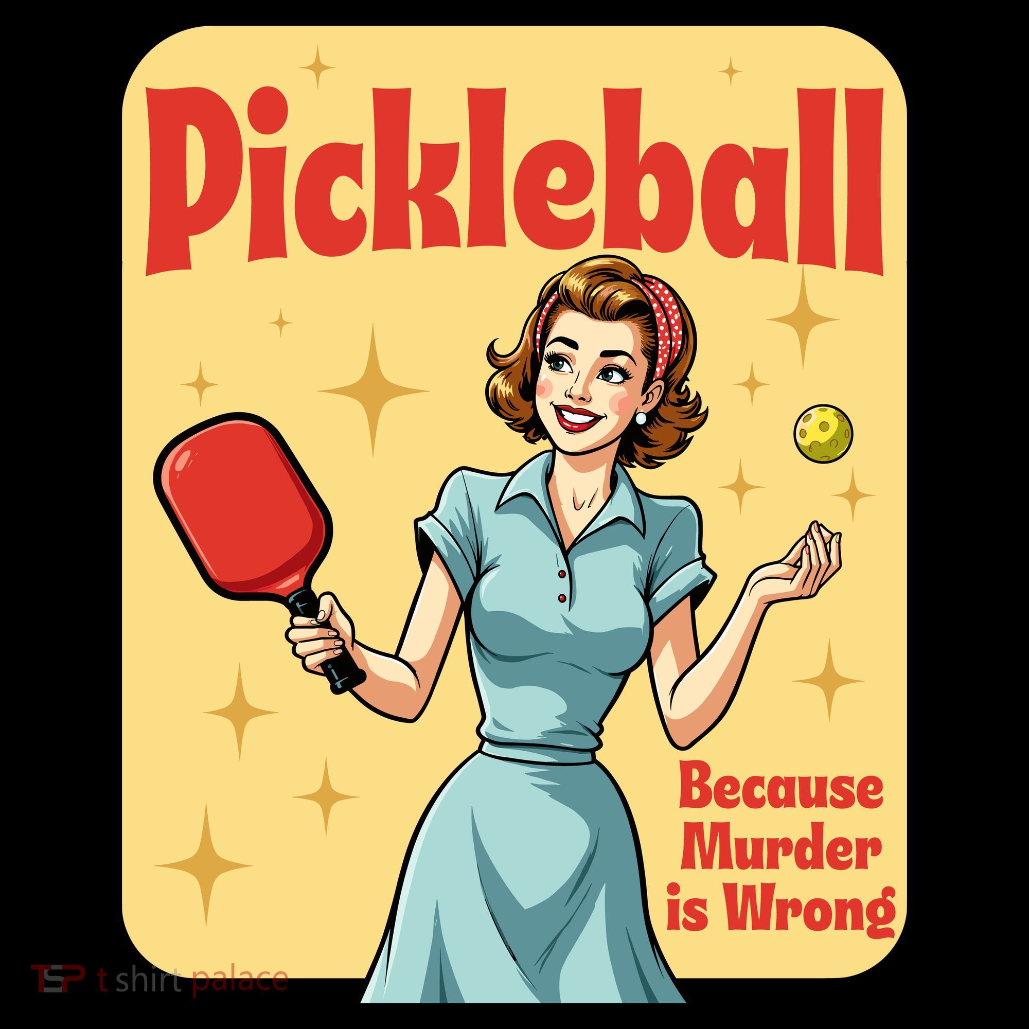 Retro Pickleball Funny Because Murder Is Wrong Women's Hoodie