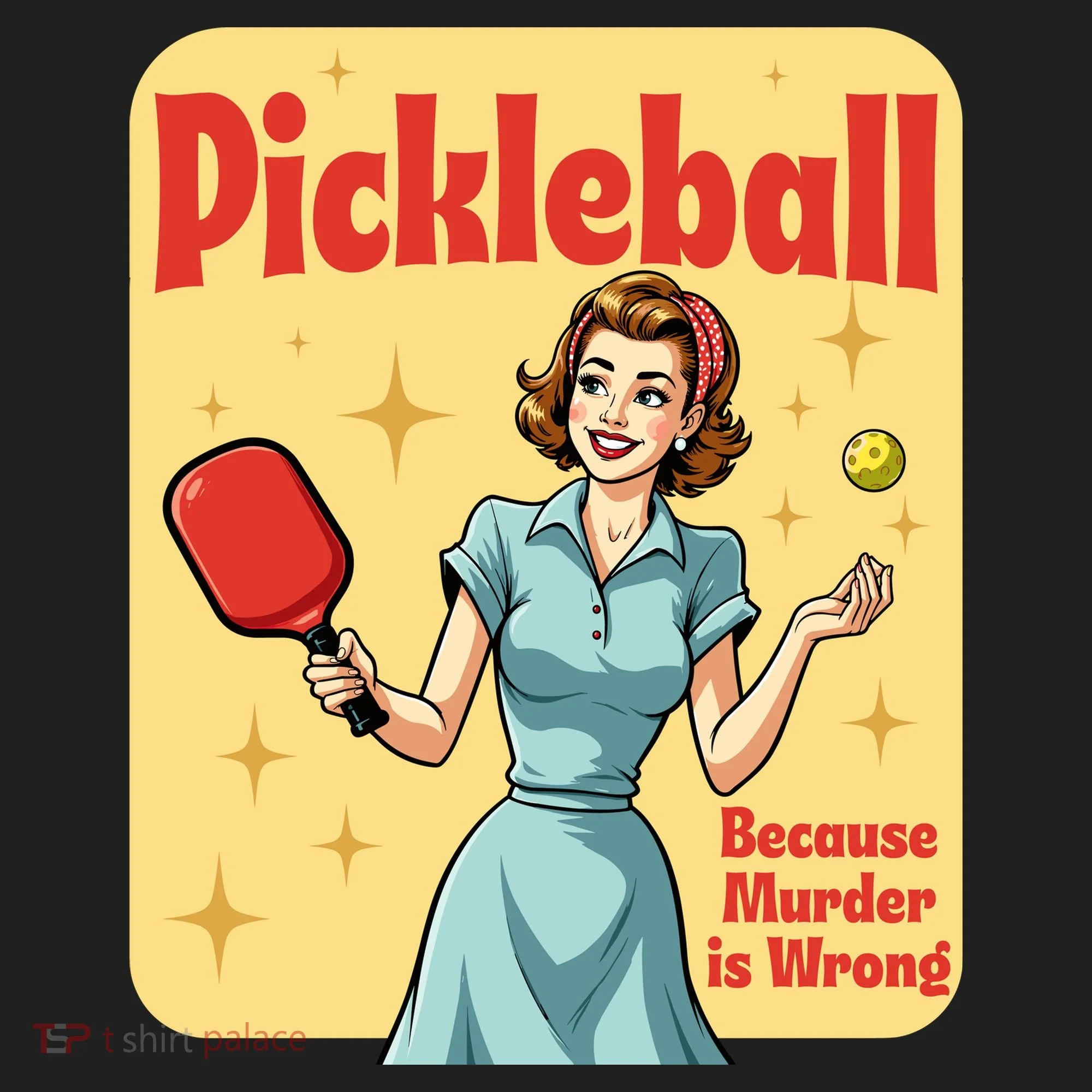 Retro Pickleball Funny Because Murder Is Wrong Golf Towel