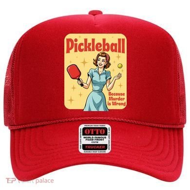 Retro Pickleball Funny Because Murder Is Wrong Hat