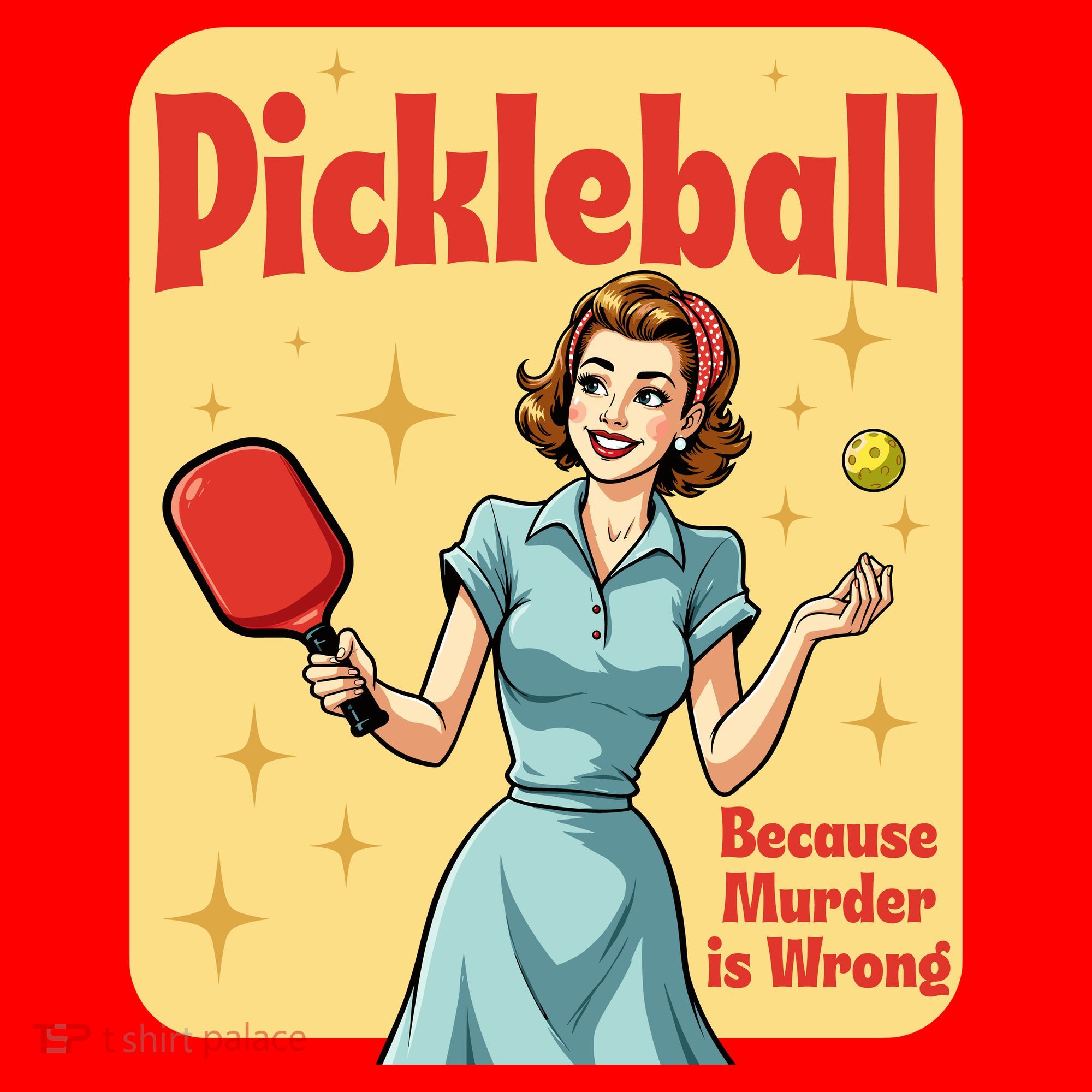 Retro Pickleball Funny Because Murder Is Wrong Kids Sweatshirt
