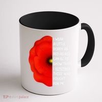 Red Poppy Flower Veterans Day USA Memorial Lest We Forget Coffee Mug thumb 1