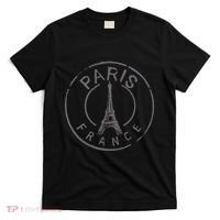 Retro Paris France Eiffel Tower Love T-Shirt thumb 0