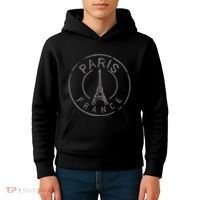 Retro Paris France Eiffel Tower Love Kids Hoodie thumb 4