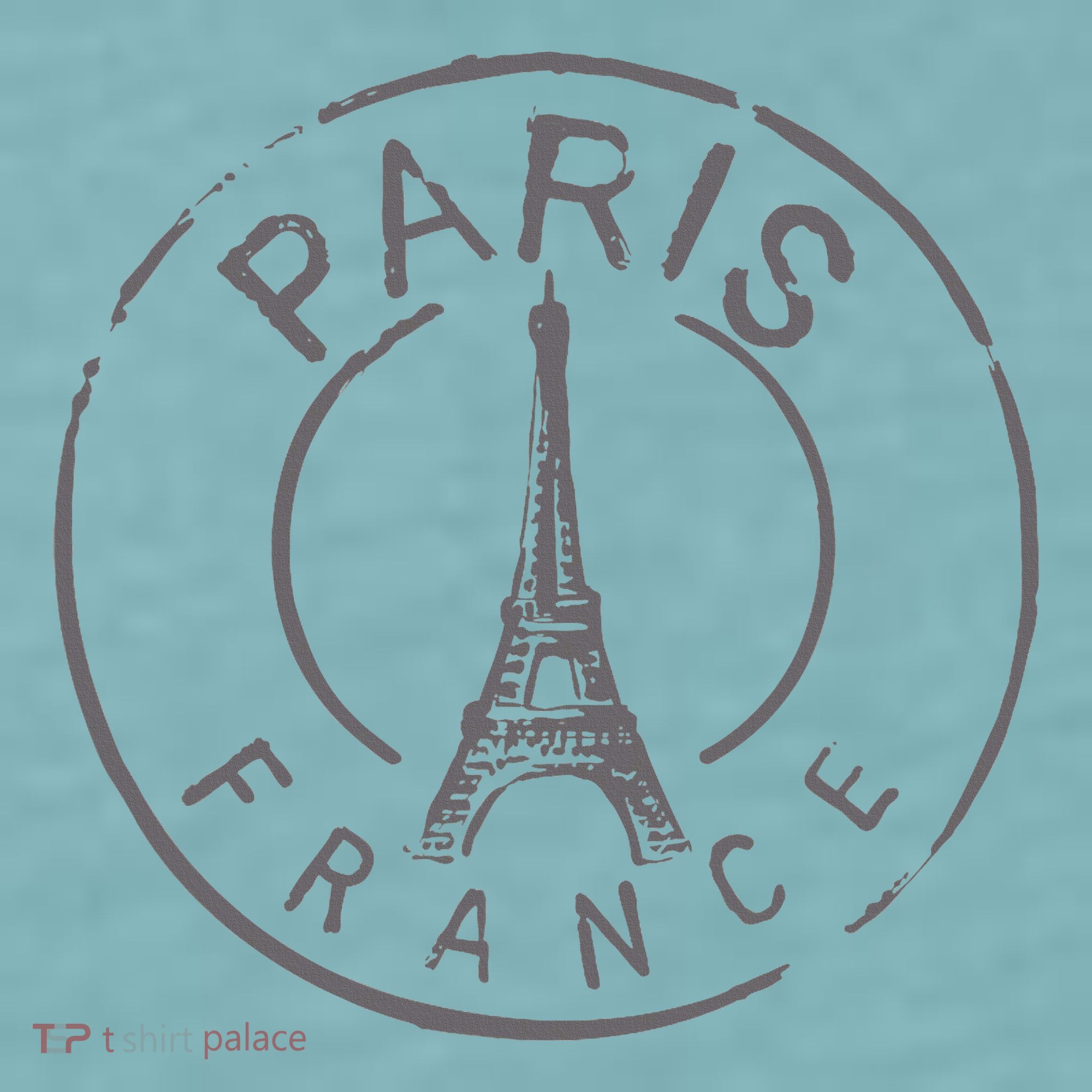 Retro Paris France Eiffel Tower Love Sueded Cloud Jersey T-Shirt