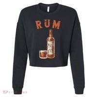 Rum PirateS Favorite Drink Alcoholic Beverage Rum Cropped Pullover Crew thumb 0