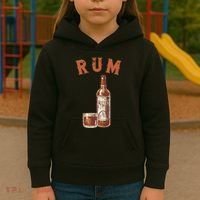 Rum PirateS Favorite Drink Alcoholic Beverage Rum Kids Hoodie thumb 3