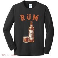 Rum PirateS Favorite Drink Alcoholic Beverage Rum Kids Long Sleeve Shirt thumb 0