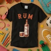 Rum PirateS Favorite Drink Alcoholic Beverage Rum Kids T-Shirt thumb 3