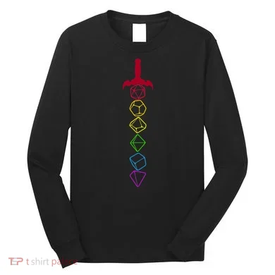 RPG Table Top Dice Sword Long Sleeve Shirt