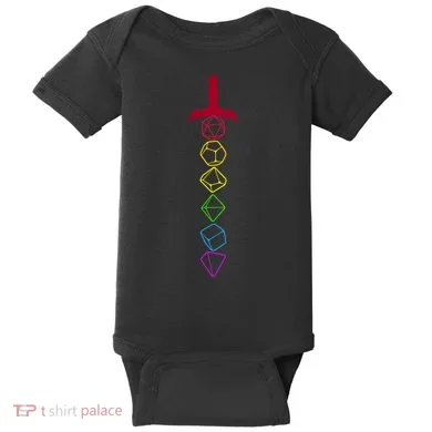 RPG Table Top Dice Sword Baby Bodysuit