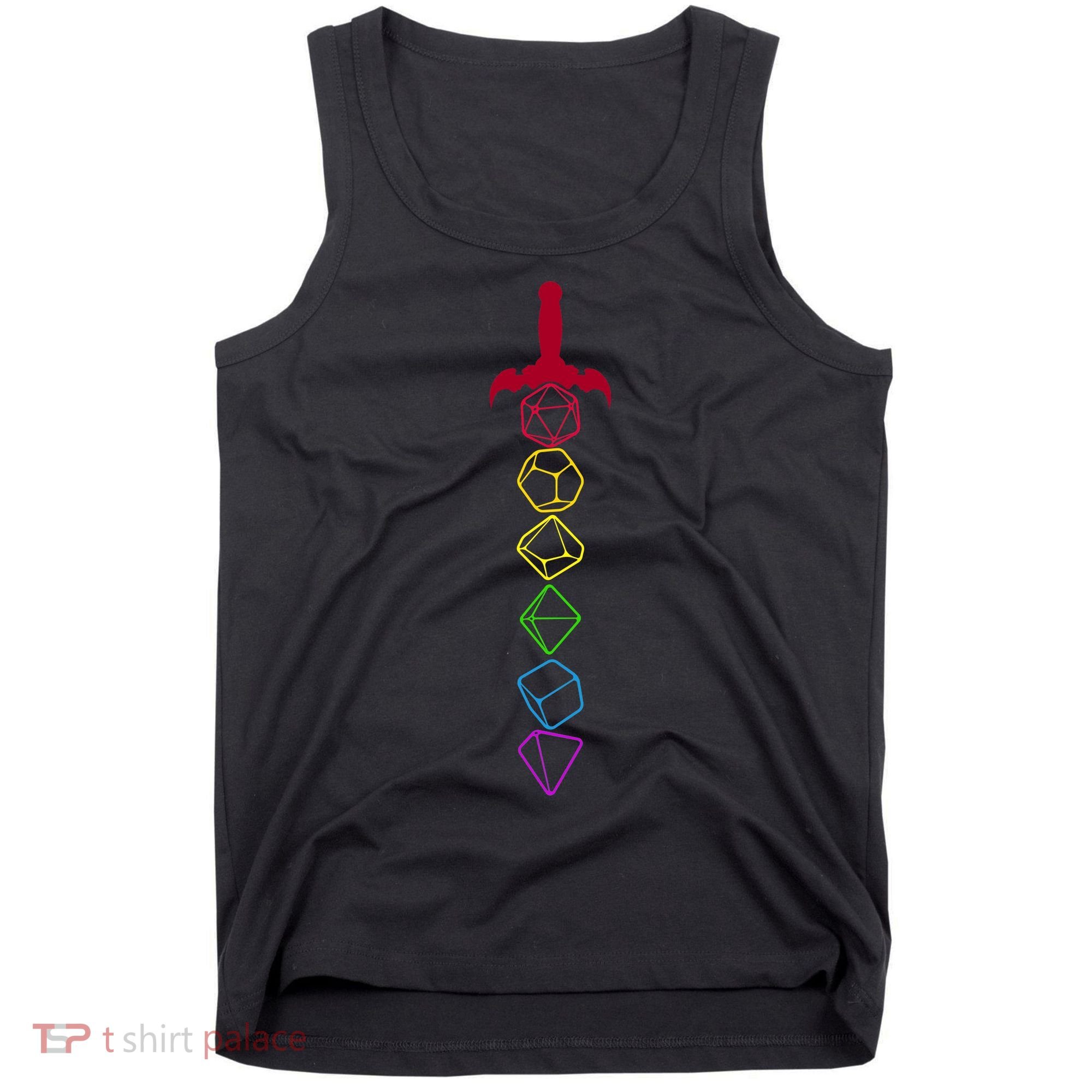 RPG Table Top Dice Sword Tank Top