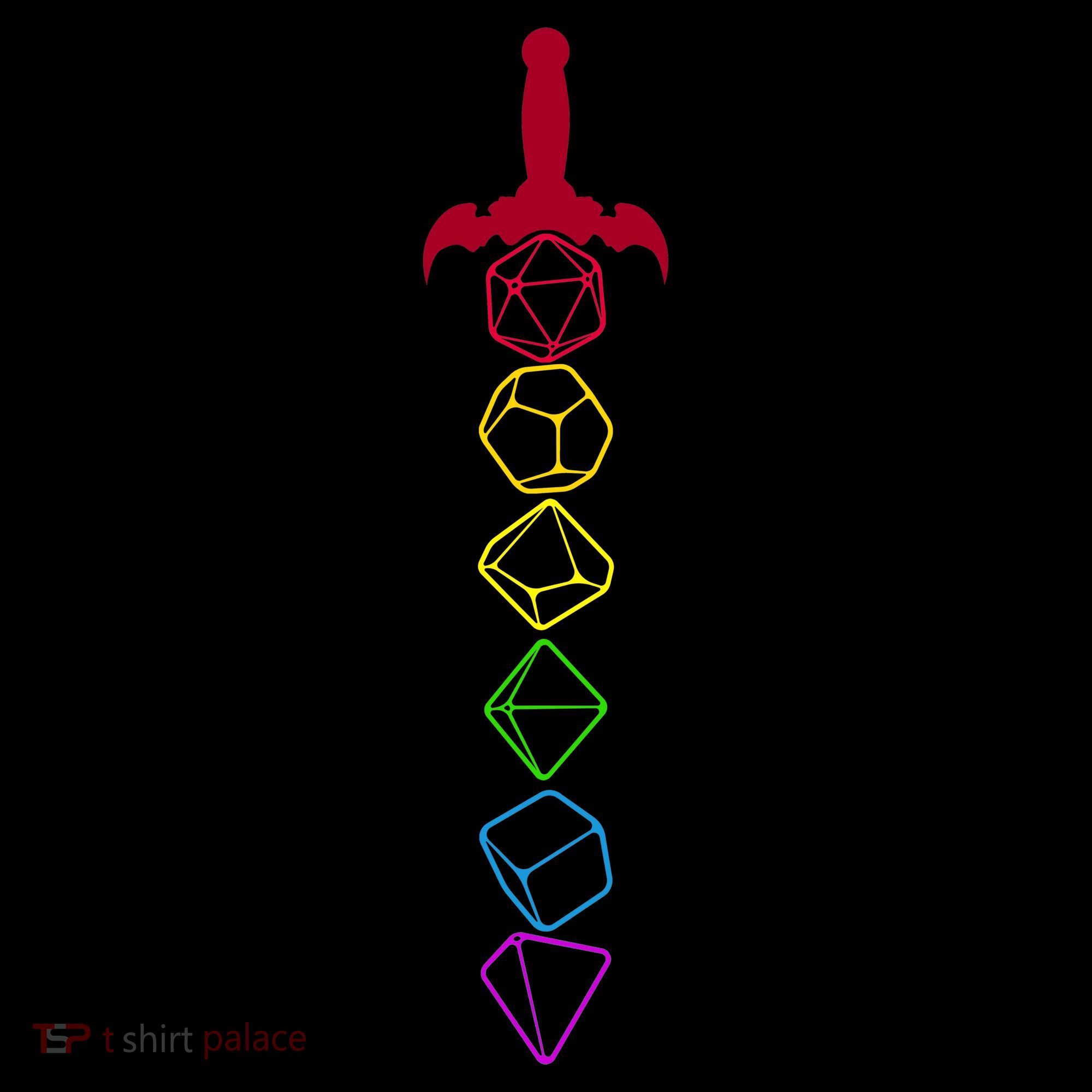 RPG Table Top Dice Sword Tank Top