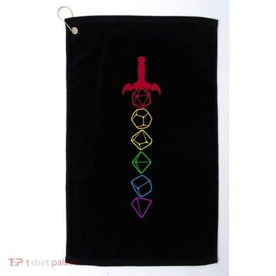 RPG Table Top Dice Sword Golf Towel