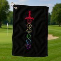 RPG Table Top Dice Sword Golf Towel thumb 1