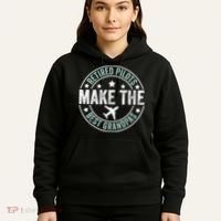 Retired Pilot Grandpa Copilot Airplane Captain Retirement Hoodie thumb 5