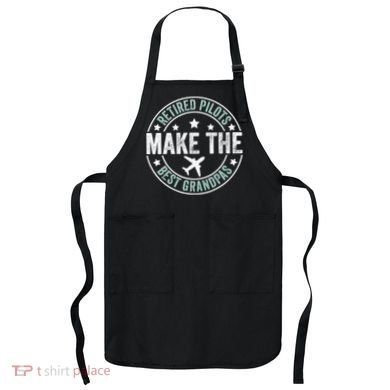 Retired Pilot Grandpa Copilot Airplane Captain Retirement Apron