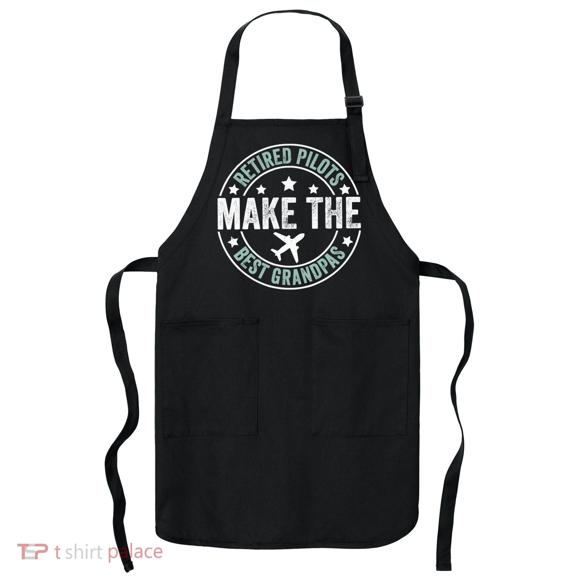 Retired Pilot Grandpa Copilot Airplane Captain Retirement Apron