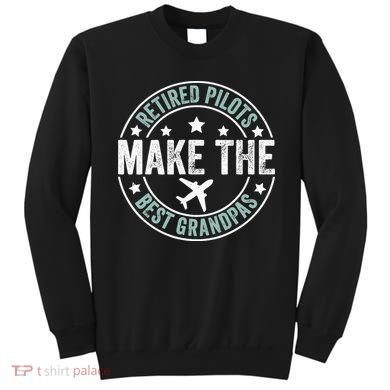 Retired Pilot Grandpa Copilot Airplane Captain Retirement Sweatshirt
