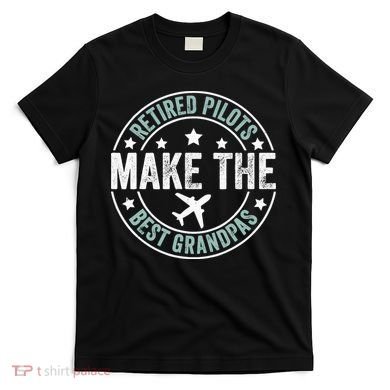 Retired Pilot Grandpa Copilot Airplane Captain Retirement T-Shirt