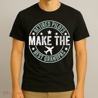 Retired Pilot Grandpa Copilot Airplane Captain Retirement T-Shirt thumb 3