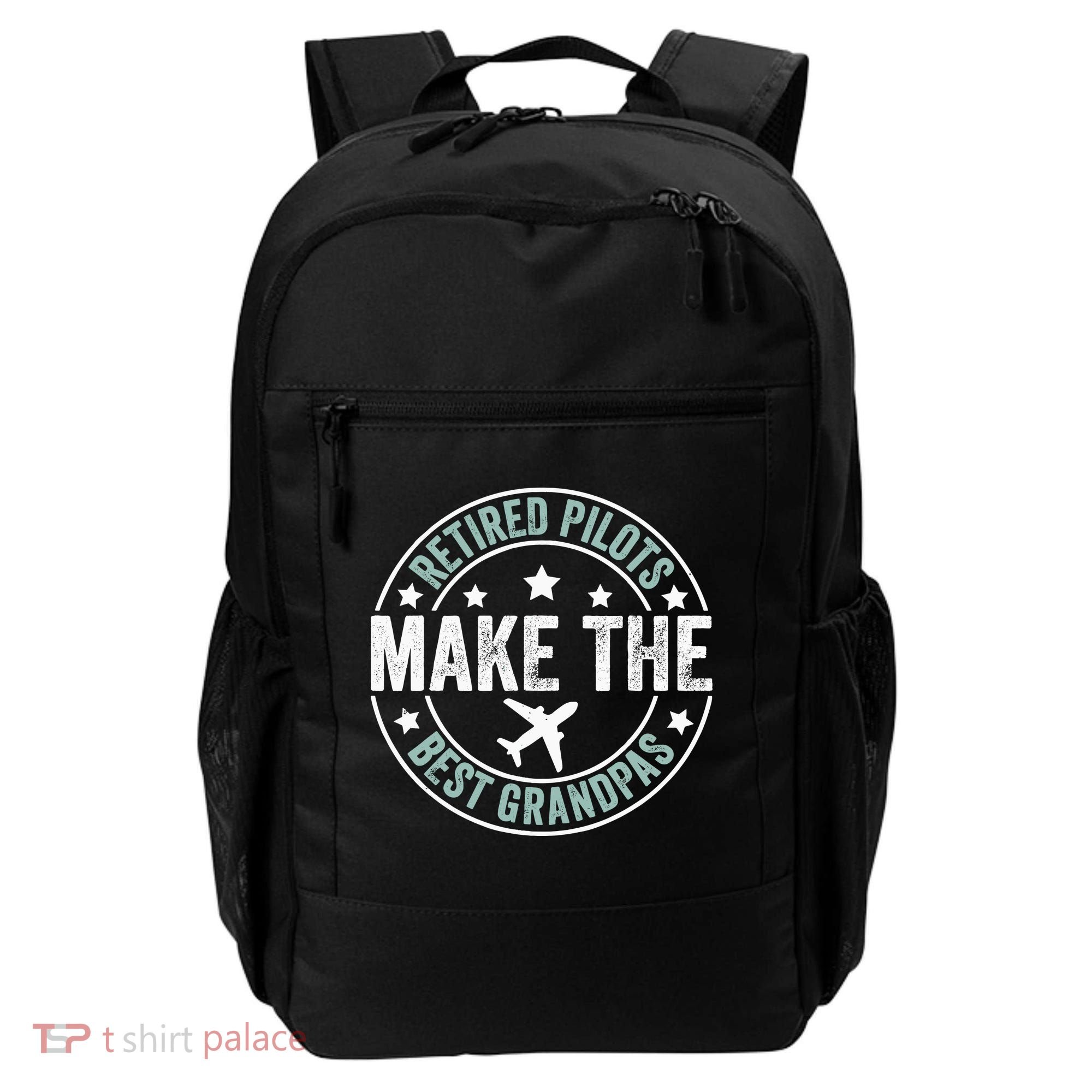 Retired Pilot Grandpa Copilot Airplane Captain Retirement Backpack