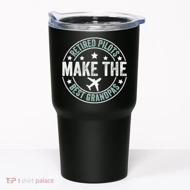 Retired Pilot Grandpa Copilot Airplane Captain Retirement Tumbler
