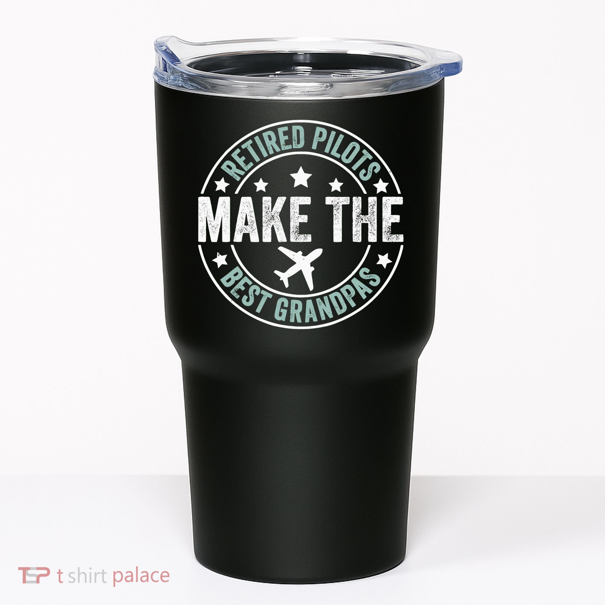 Retired Pilot Grandpa Copilot Airplane Captain Retirement Tumbler