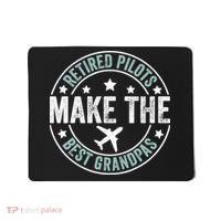 Retired Pilot Grandpa Copilot Airplane Captain Retirement Mousepad thumb 0