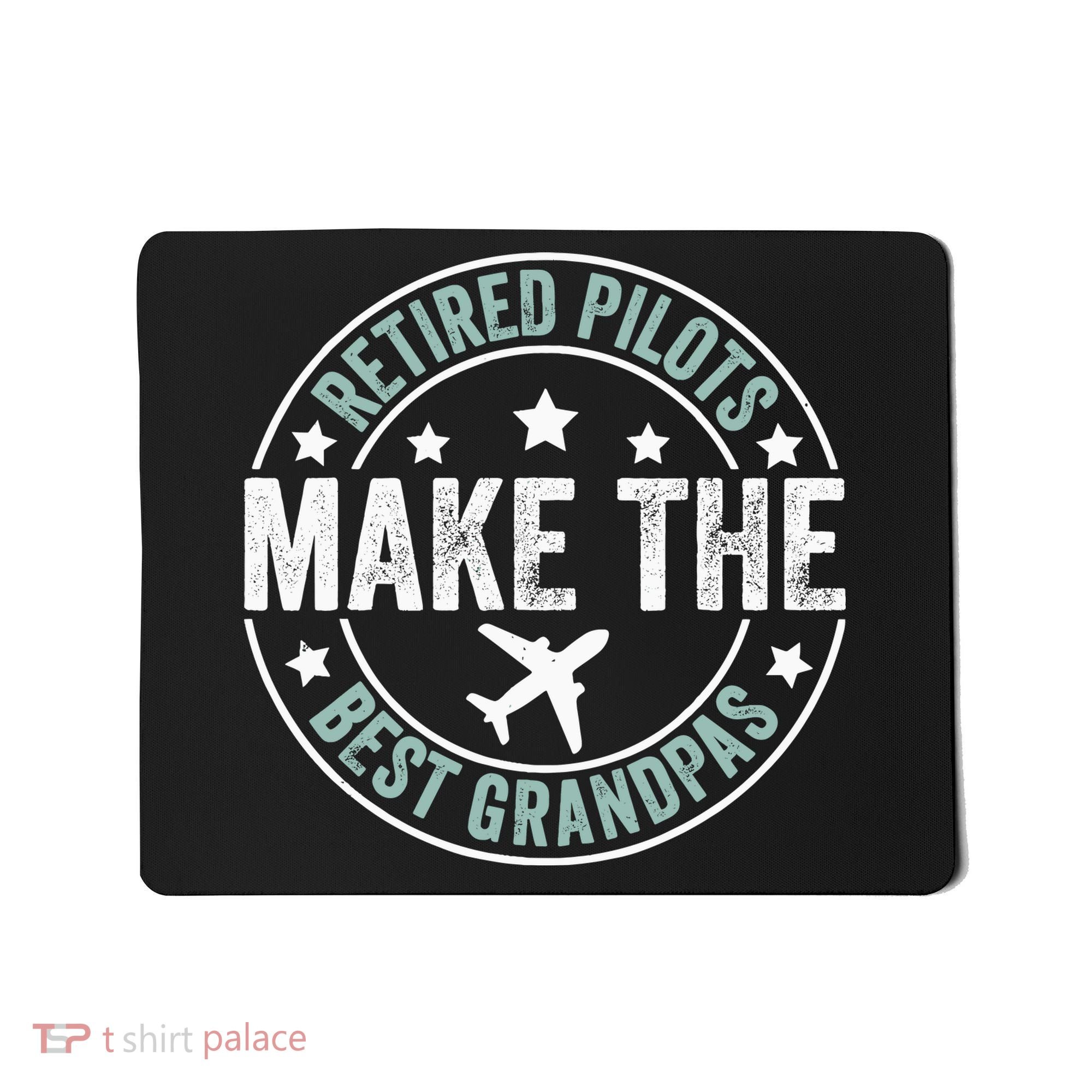 Retired Pilot Grandpa Copilot Airplane Captain Retirement Mousepad