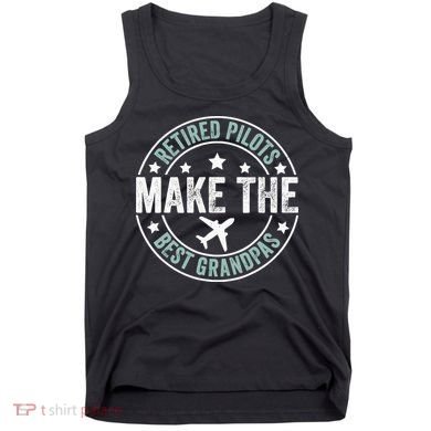 Retired Pilot Grandpa Copilot Airplane Captain Retirement Tank Top