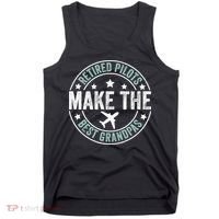 Retired Pilot Grandpa Copilot Airplane Captain Retirement Tank Top thumb 0