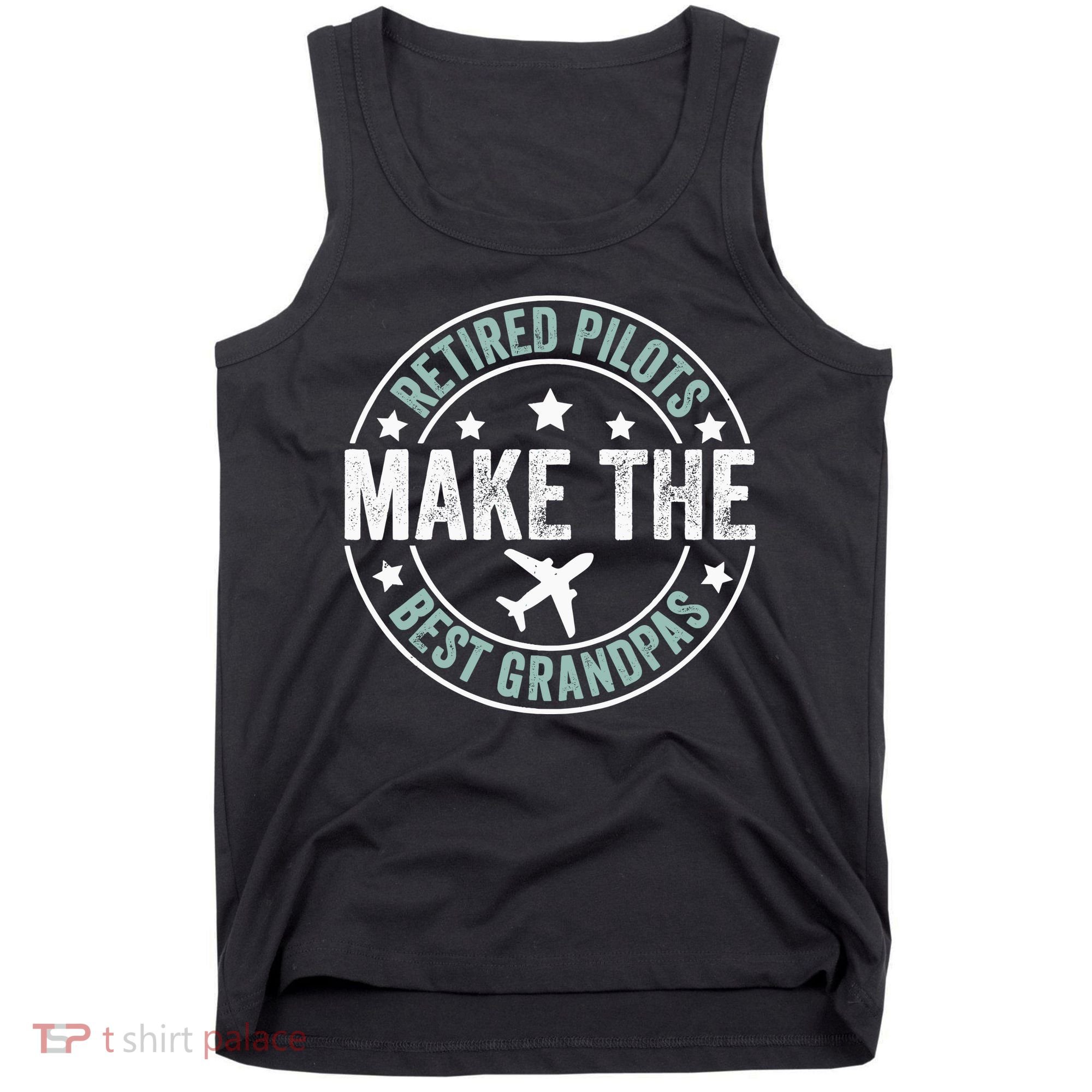 Retired Pilot Grandpa Copilot Airplane Captain Retirement Tank Top