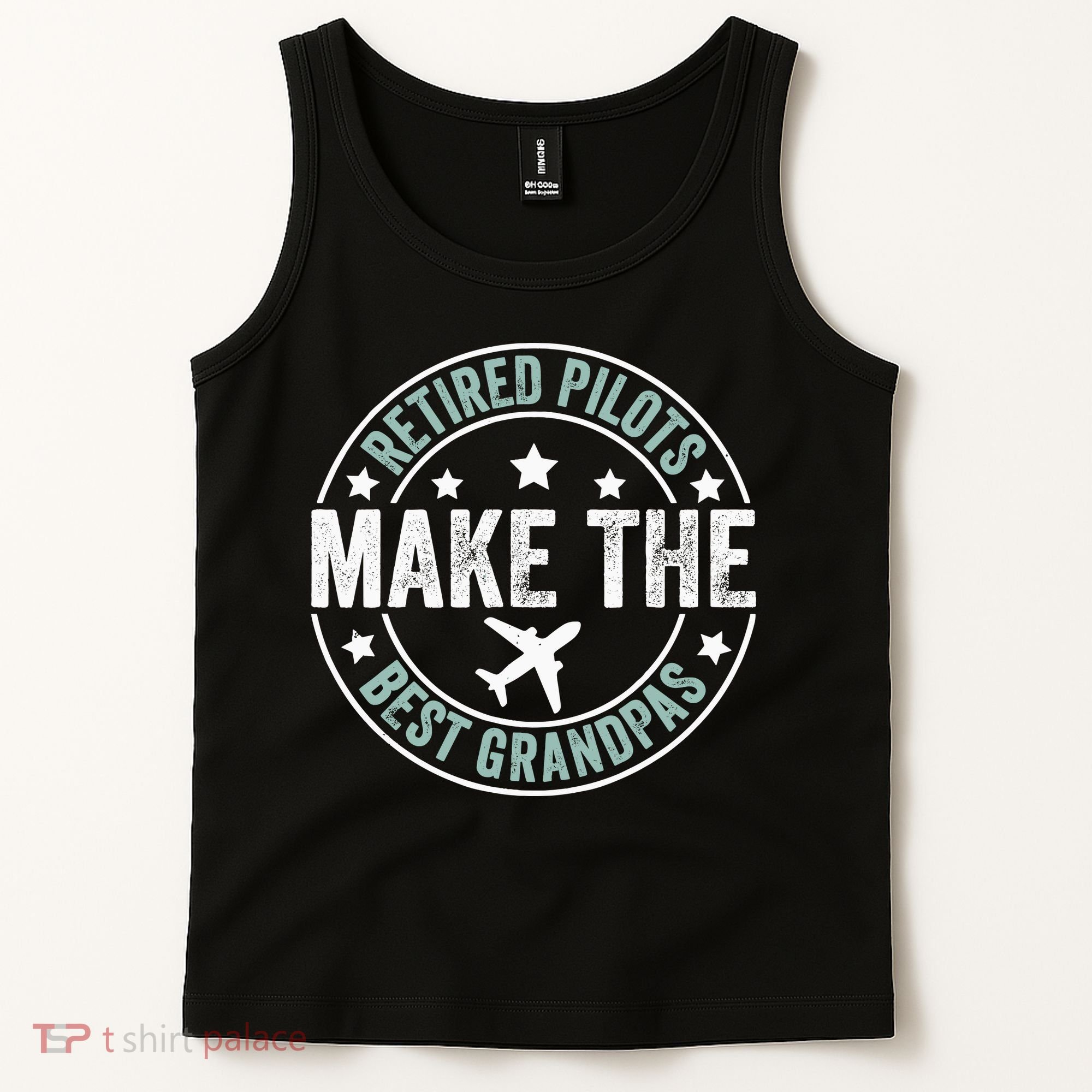 Retired Pilot Grandpa Copilot Airplane Captain Retirement Tank Top