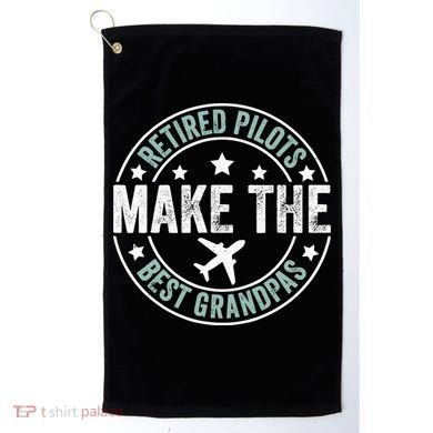 Retired Pilot Grandpa Copilot Airplane Captain Retirement Golf Towel